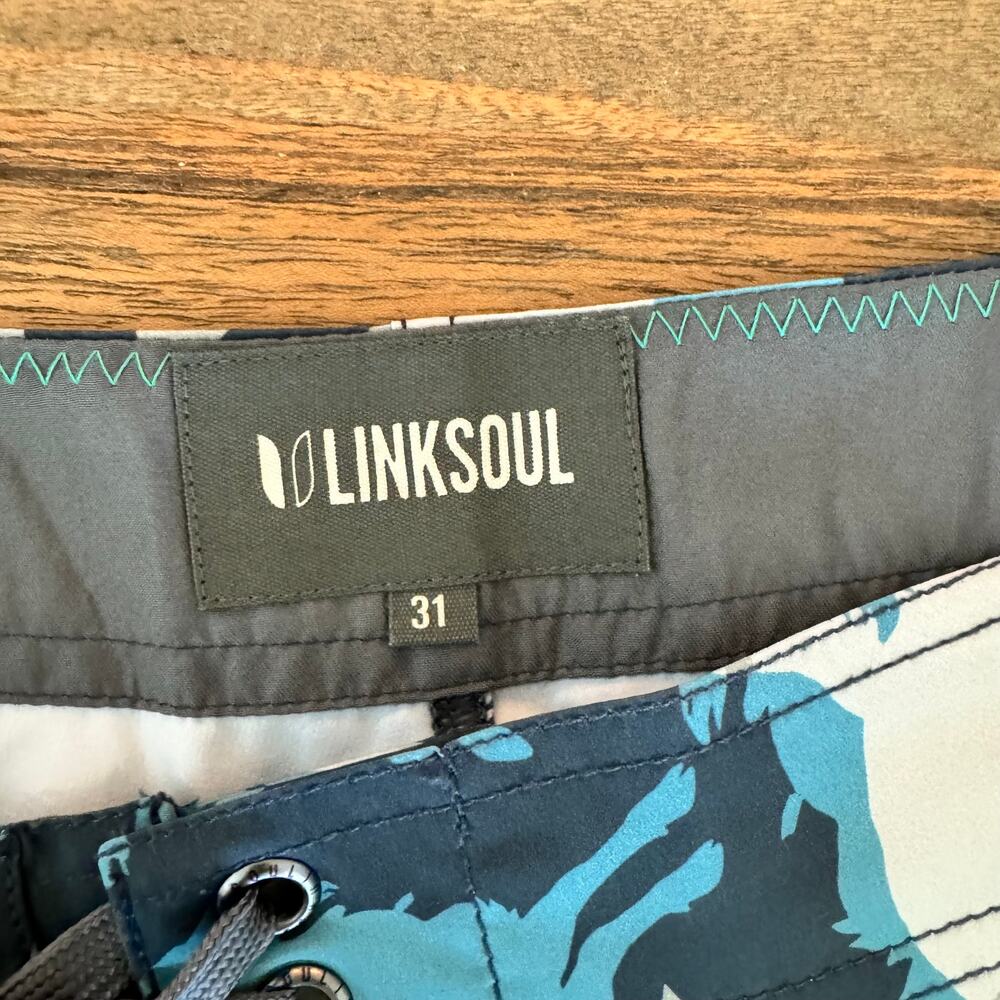 Linksoul Printed Stormer Boardshort - Size 31 - Picture 3 of 8